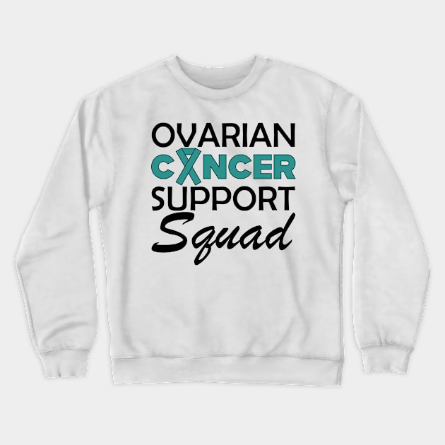 Ovarian Cancer Support Squad Crewneck Sweatshirt by KC Happy Shop